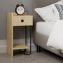 Hanah Home Sirius Left - Oak v2 Mesita de Noche Roble 32x61x30cm